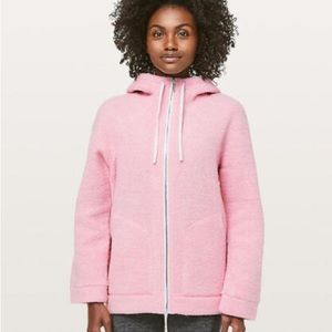 NWOT Lululemon So Sherpa Hooded Jacket Size 8 Pink